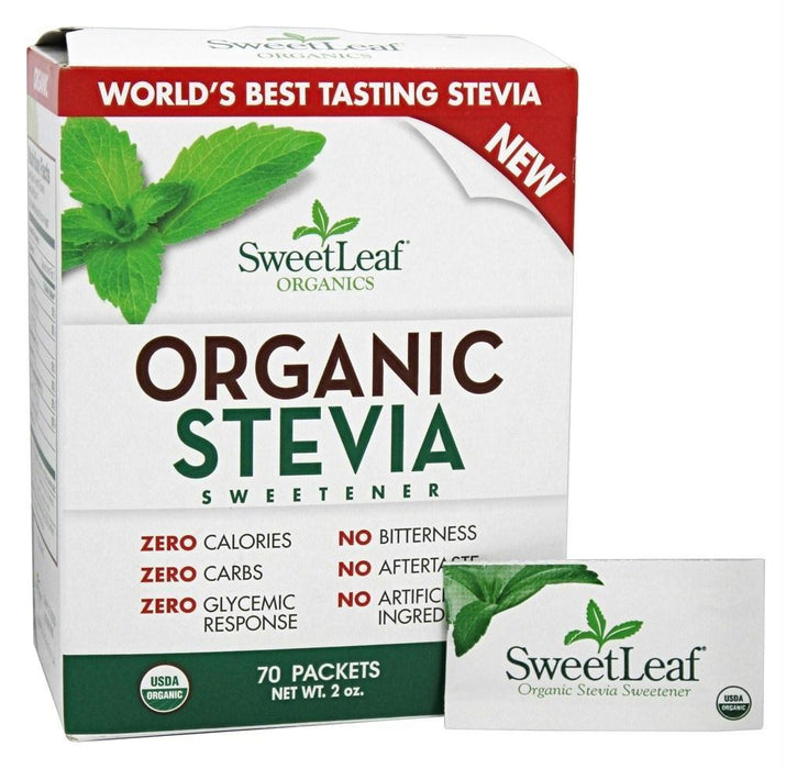 Sweetleaf: Organic Stevia Sweetener, 70 Packets