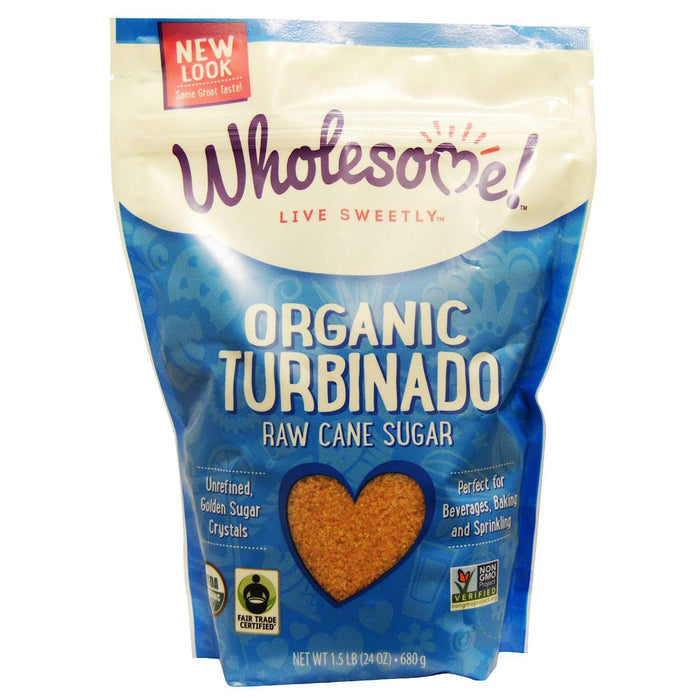 Wholesome Sweeteners: Organic Turbinado Raw Cane Sugar, 24 Oz