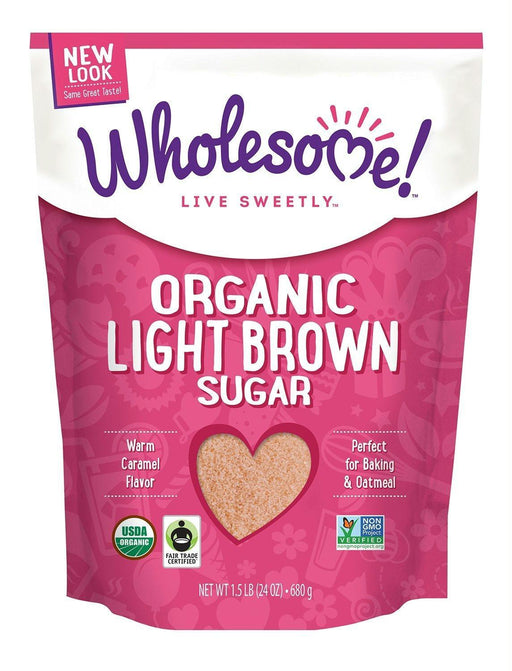 Wholesome Sweeteners: Organic Light Brown Sugar, 24 Oz