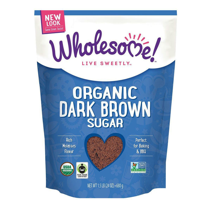 Wholesome Sweeteners: Organic Dark Brown Sugar, 24 Oz