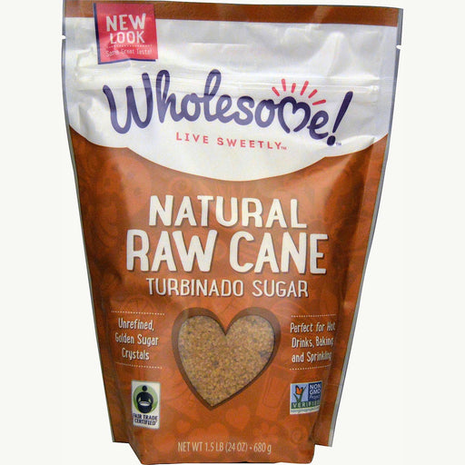 Wholesome Sweeteners: Natural Raw Cane Turbinado Sugar, 24 Oz