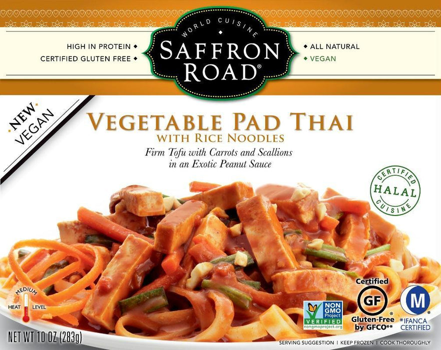 Saffron Road: Vegetable Pad Thai With Rice Noodles Medium Heat Level, 10 Oz