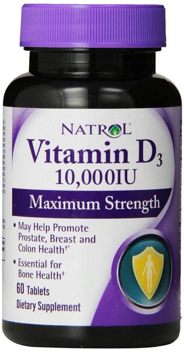 Natrol: Vitamin D3 10,000 Iu, 60 Tablets