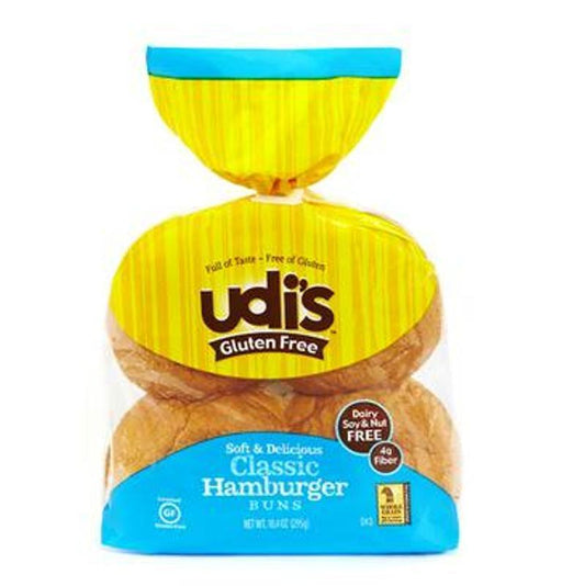 Udis: Gluten Free Classic Hamburger Buns 4 Count, 10.4 Oz