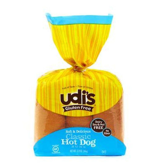 Udis: Gluten Free Classic Hot Dog Buns 6 Count, 12.9 Oz