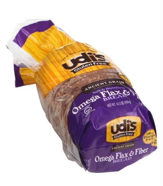 Udis: Ancient Grain Omega Flax & Fiber Bread, 14.2 Oz