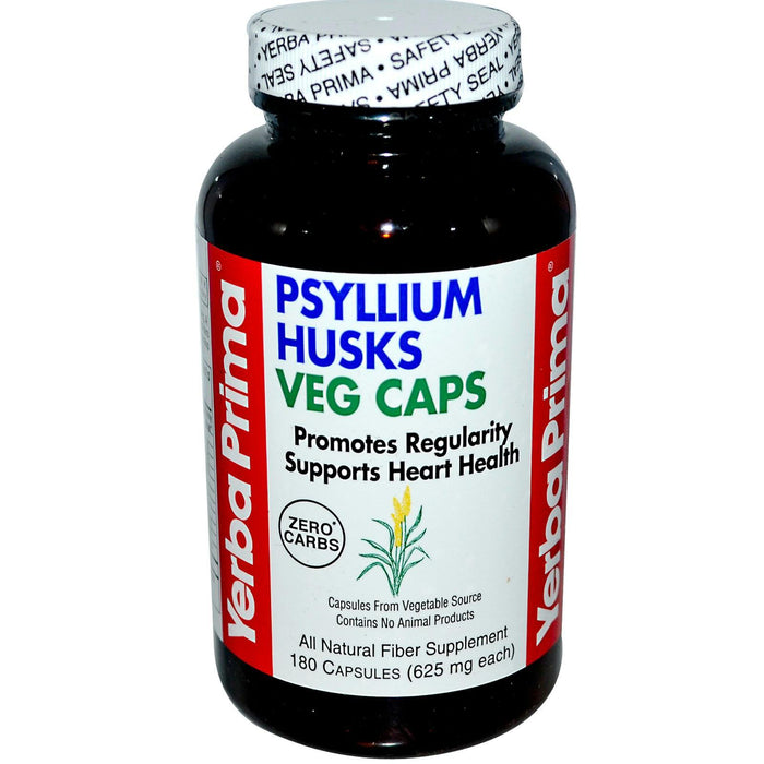 Yerba Prima: Psyllium Husks Veg Caps 625 Mg, 180 Capsules