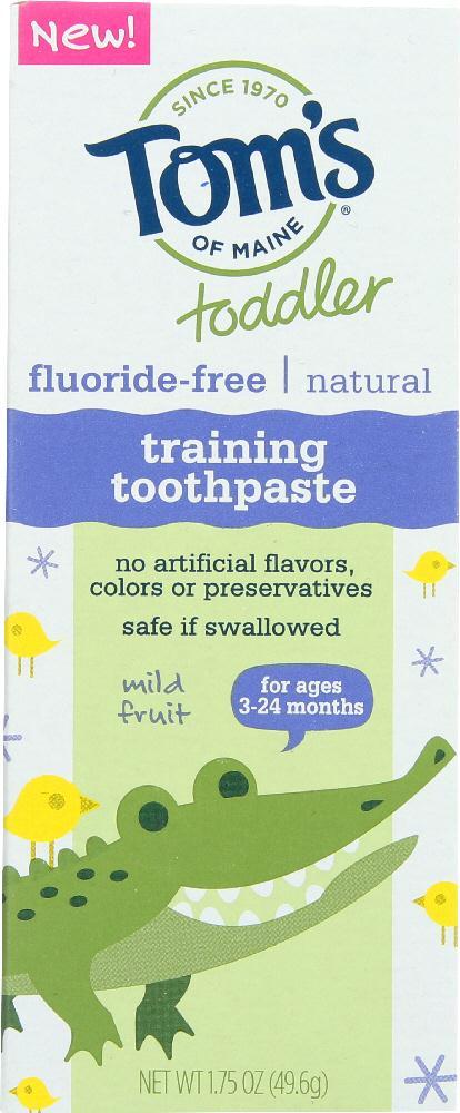 Toms Of Maine: Toddler Fluoride-free Natural Training Toothpaste Mild Fruit, 1.75 Oz