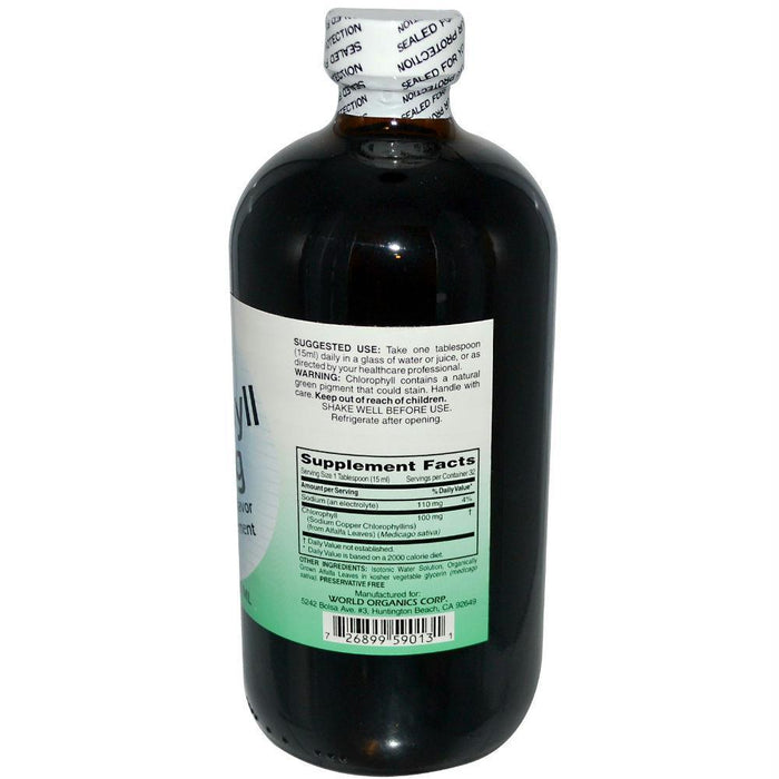 World Organic: Liquid Chlorophyll 100mg, 16 Oz