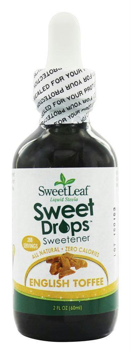 Sweetleaf: Liquid Stevia Sweet Drops Sweetener English Toffee, 2 Oz