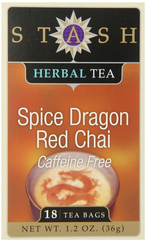 Stash Tea: Premium Herbal Tea Spice Dragon Red Chai Caffeine Free 18 Tea Bags, 1.2 Oz