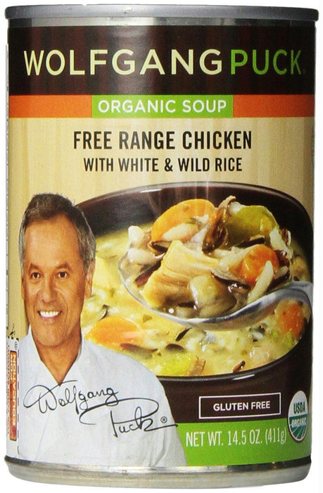 Wolfgang Puck: Organic Soup Chicken With White And Wild Rice, 14.5 Oz