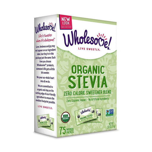 Wholesome Sweeteners: Organic Stevia 75 Packets, 2.65 Oz