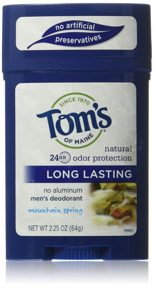 Tom's Of Maine: Men's Long Lasting Deodorant Mountain Spring, 2.25 Oz