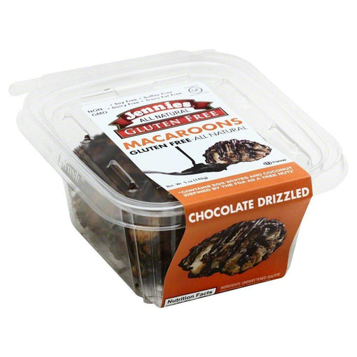 Jennies: All Natural Gluten Free Chocolate Drizzled Macaroons, 5 Oz