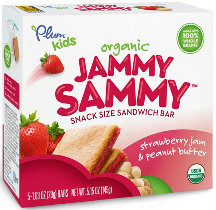 Plum Kids Organic: Jammy Sammy Strawberry Jam & Peanut Butter, 5.15 Oz