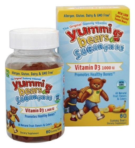 Yummi Bears Sugar Free: Vitamin D3 1000 Iu, 60 Gummy Bears