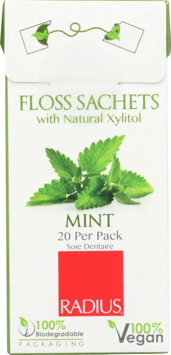 Radius: Floss Mint Vegan Xylitol, 0.5 Oz