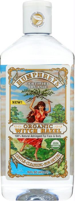 Humphreys: Astringent Witch Hazel Organic, 16 Oz