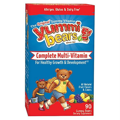 Yummi Bears: Complete Multi-vitamin Natural Fruit Flavors, 90 Gummy Bears