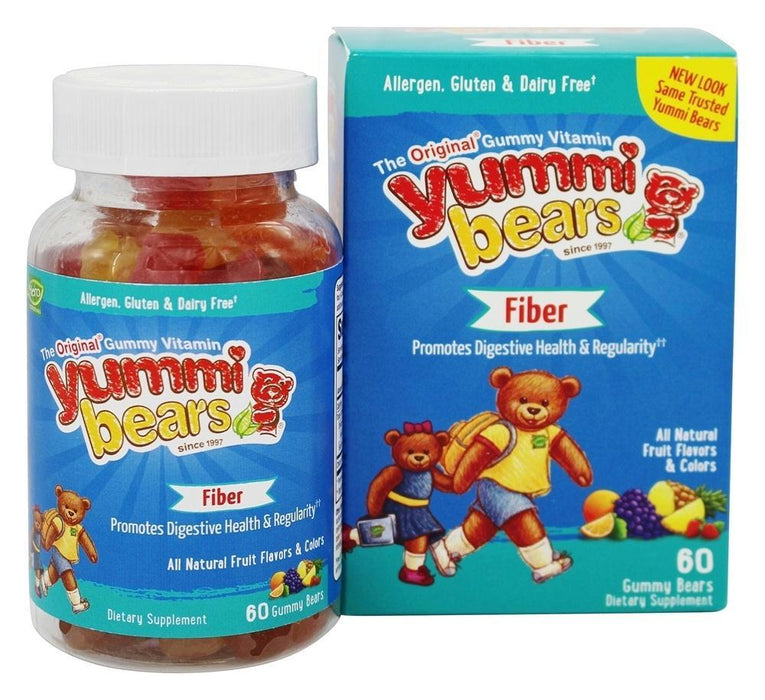 Yummi Bears: Fiber Natural Fruit Flavors, 60 Gummy Bears