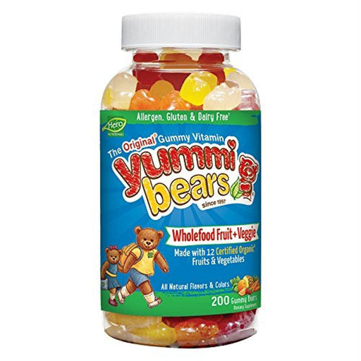 Yummi Bears: Wholefood Fruit + Veggies, 200 Gummies