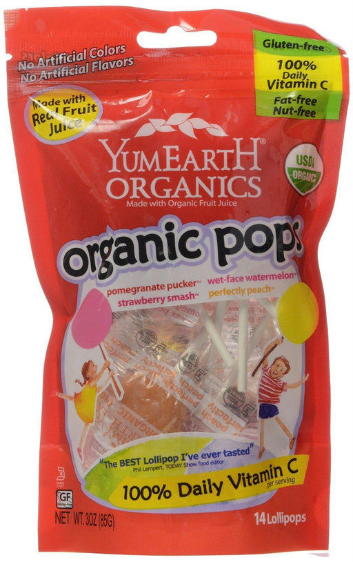 Yummy Earth: Organic Lollipops Gluten Free Fruit Flavors 14 Pc, 3 Oz