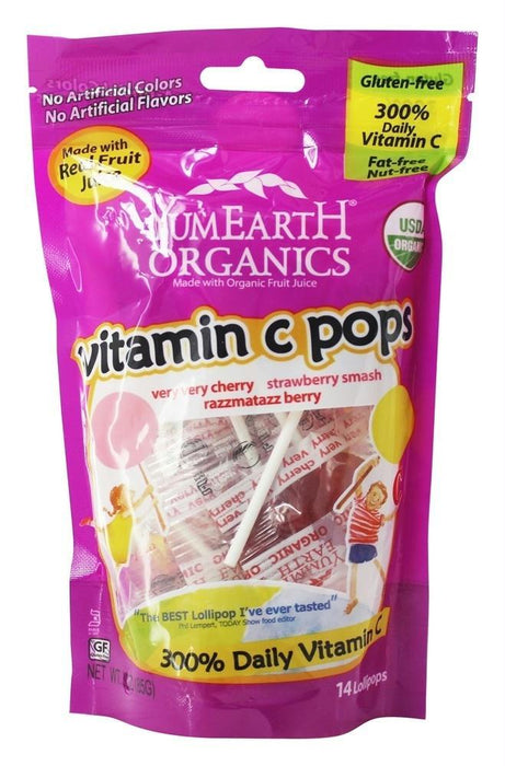 Yummy Earth: Organics, Organic Vitamin C Pops 14 Lollipops, 3 Oz