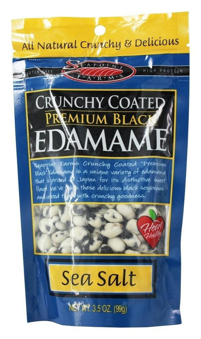 Sea Point Farms: Crunchy Coated Premium Black Edamame Sea Salt, 3.5 Oz