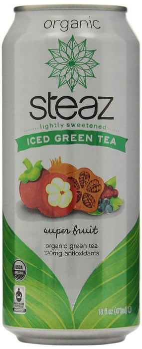 Steaz: Organic Iced Green Tea Superfruit, 16 Oz