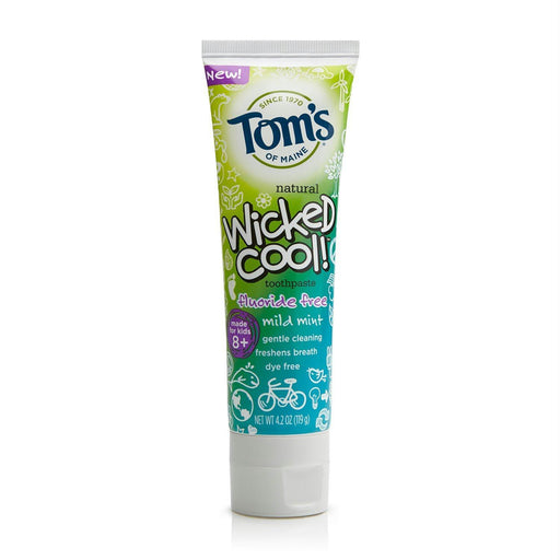 Toms Of Maine: Wicked Cool Toothpaste Fluoride Free Mild Mint, 4.2 Oz