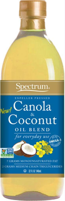 Spectrum Naturals: Expeller Pressed Canola & Coconut Oil Blend, 32 Oz