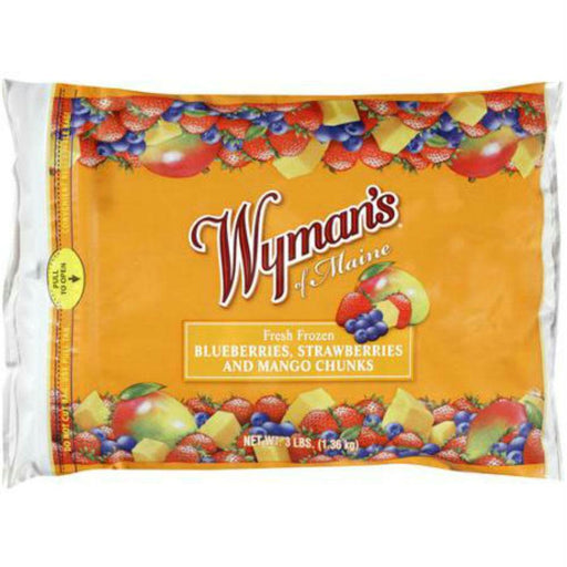 Wyman's Of Maine: Fresh Frozen Blueberries Strawberries And Mango Chunks, 3 Lb