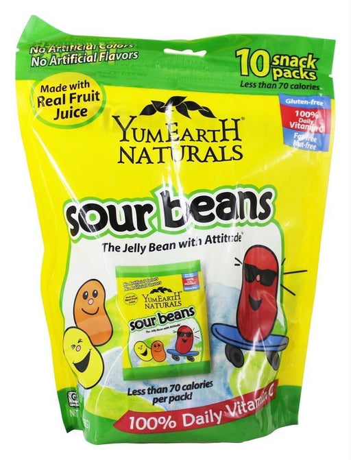 Yumearth: Sour Beans 10 Snack Packs, 7 Oz