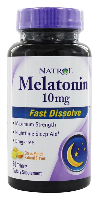 Natrol: Melatonin Fast Dissolve Tablets Citrus Punch 10mg, 60 Tablets