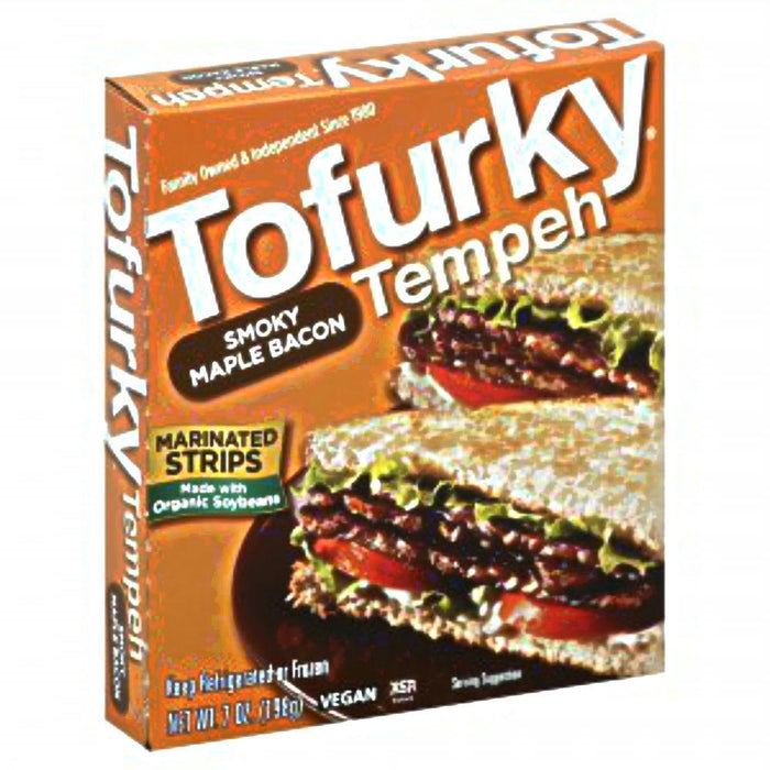 Tofurky: Smoky Maple Bacon Marinated Tempeh Strips, 7 Oz