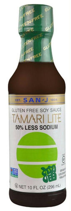 San J: Gluten Free Lite Tamari Sauce 50% Less Sodium, 10 Oz