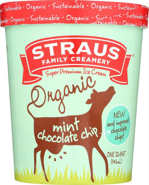 Straus: Ice Cream Mnt Ch Chp Org (1.000 Qt)