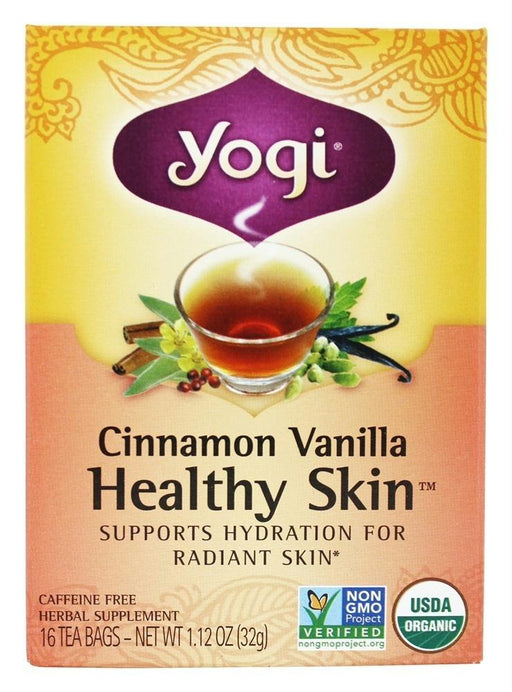 Yogi Teas: Cinnamon Vanilla Healthy Skin Caffeine Free Tea, 16 Tea Bags