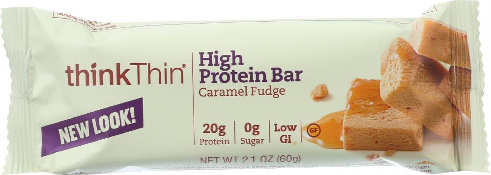 Thinkthin: High Protein Bar Caramel Fudge, 2.1 Oz